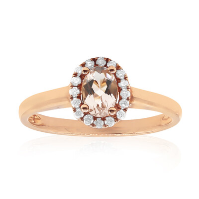 Anello in oro con Morganite