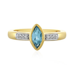 Anello in argento con Topazio Blu Svizzero