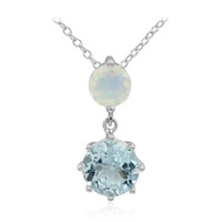 Collana in argento con Topazio Blu Cielo