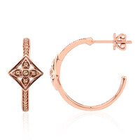 Orecchini in oro con Diamante Rose de France SI1 di Argyle