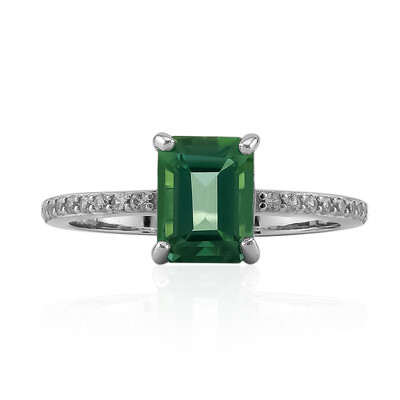 Anello in argento con Topazio Verde Farfalla