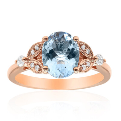 Anello in oro con Acquamarina Brasiliana AAA (CIRARI)