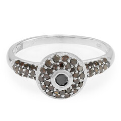 Anello placcato in platino con Diamante Fancy