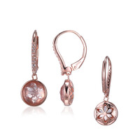 Orecchini in argento con Quarzo Rosa