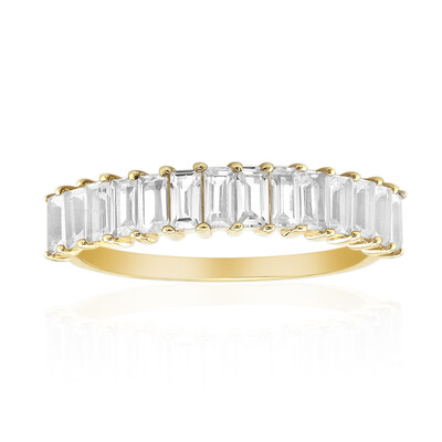 Anello in argento con Topazio Bianco