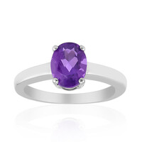 Anello in argento con Ametista Zambiana