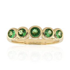 Anello in oro con Tsavorite AAA del Kenia
