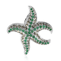 Ciondolo in argento con Smeraldo Zambia (Annette classic)