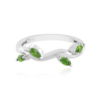 Anello in argento con Diopside Russo