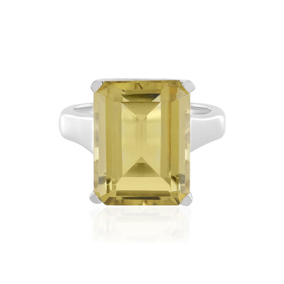 Anello in argento con Quarzo Limone