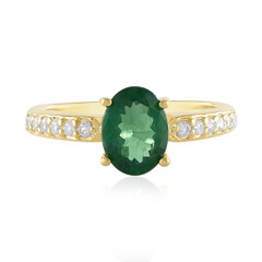 Anello in argento con Apatite Verde
