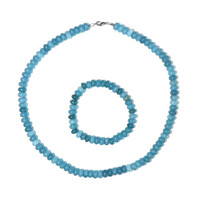 Parure in argento con Quarzo Pacific Blue