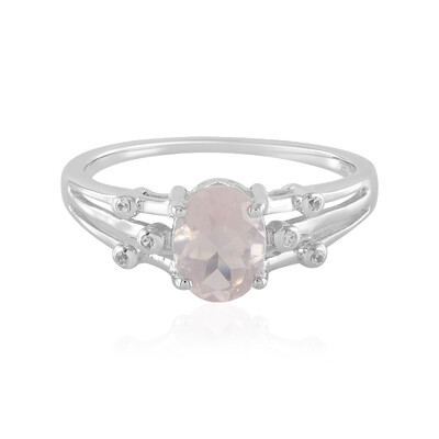 Anello in argento con Quarzo Rosa
