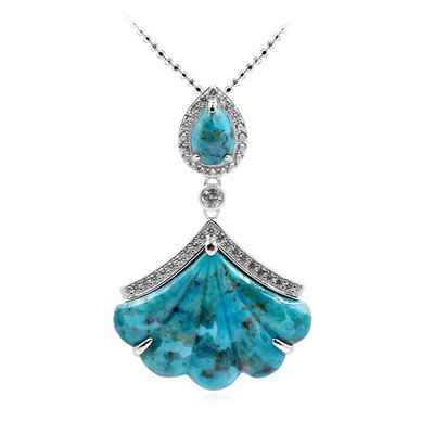 Collana in argento con Turchese Kingman Mohave Blu (Dallas Prince Designs)