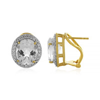 Orecchini in argento con Topazio Bianco