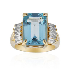 Anello in argento con Topazio Blu Cielo