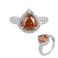 Anello in oro con Pietra del Sole dell'Oregon (AMAYANI)