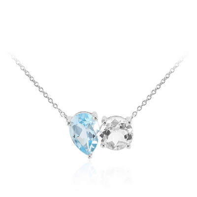 Collana in argento con Topazio Blu Cielo