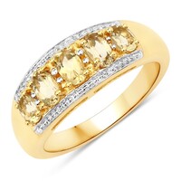 Anello in argento con Berillo Giallo
