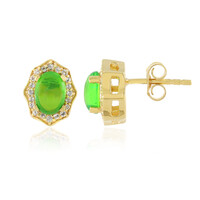 Orecchini in argento con Opale Verde dell'Etiopia