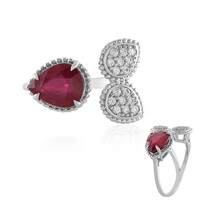 Anello in argento con Rubino del Madagascar