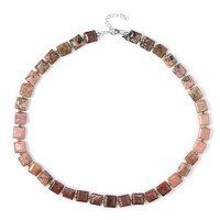 Collana in argento con Rodonite