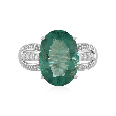 Anello in argento con Fluorite Verde
