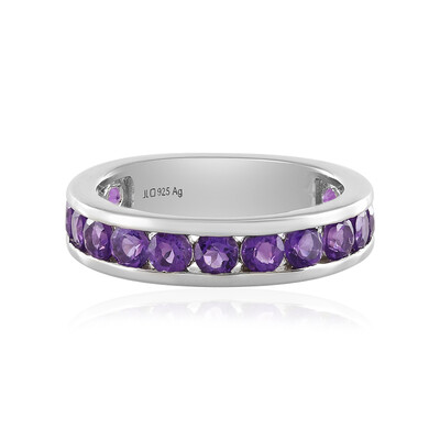 Anello in argento con Ametista Zambiana