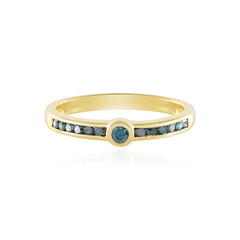 Anello in argento con Diamante Blu I2