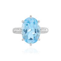Anello in argento con Topazio Blu Cielo