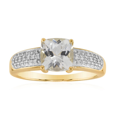 Anello in oro con Danburite Rosa del Messico