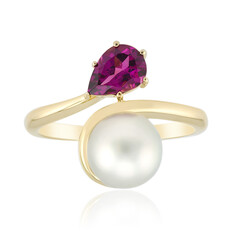 Anello in oro con Perla Bianca dei Mari del Sud (Michelle Albala)