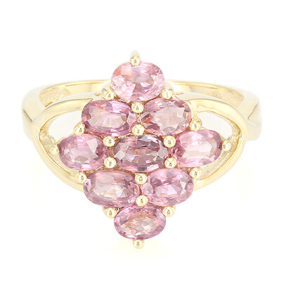 Anello in oro con Zaffiro Padparadscha (non riscaldato) (AMAYANI)