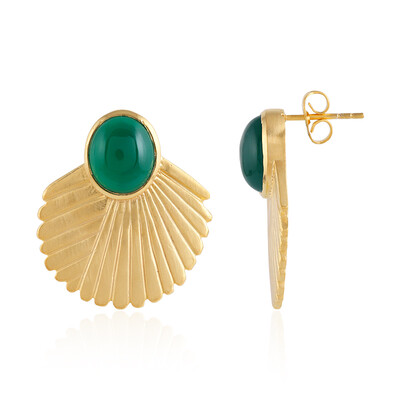 Orecchini in ottone con Onice Verde (Juwelo Style)