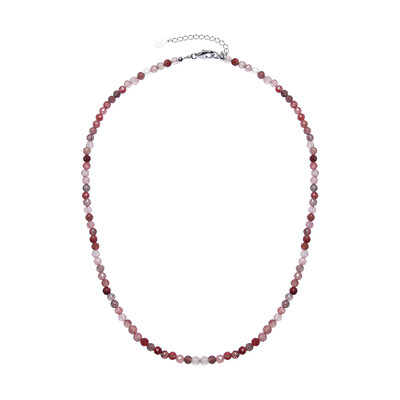 Collana in argento con Andesina Rossa