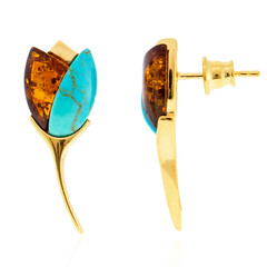 Orecchini in argento con Turchese