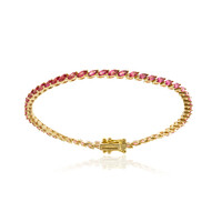 Bracciale in oro con Spinello Rosso della Birmania