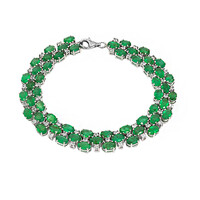 Bracciale in argento con Smeraldo Zambia