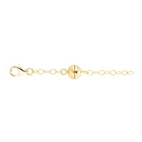 Chiusura magnetica in argento placcato oro giallo  - 6 cm - ca. 3,8 g