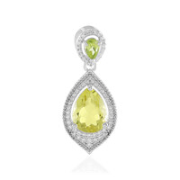 Ciondolo in argento con Quarzo Limone