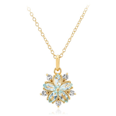 Collana in argento con Topazio Blu Cielo