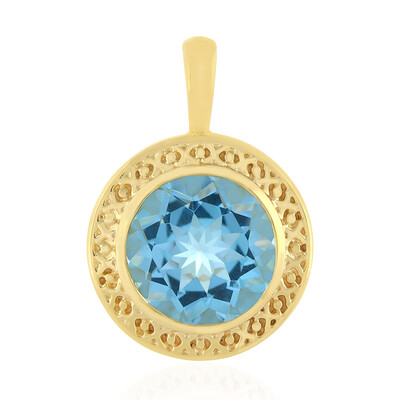 Ciondolo in argento con Topazio Blu Cielo