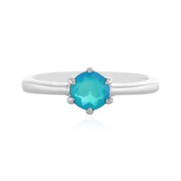 Anello in argento con Opale Blu dell'Etiopia
