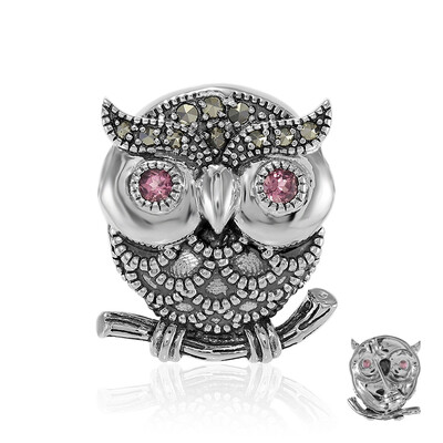 Spilla in argento con Tormalina Rosa