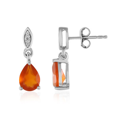 Orecchini in argento con Onice Rossa