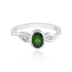 Anello in argento con Diopside Russo