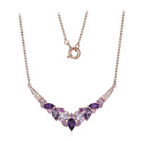 Collana in argento con Ametista Zambiana
