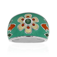 Anello in argento con Smeraldo Brasiliano (TPC)