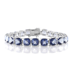 Bracciale in argento con Quarzo Mistico Blu