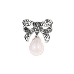 Ciondolo in argento con Quarzo Rosa